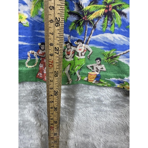 Polo Ralph Lauren Shirt Mens Extra Large Blue Hawaiian Aloha All Over Print - Picture 6 of 7